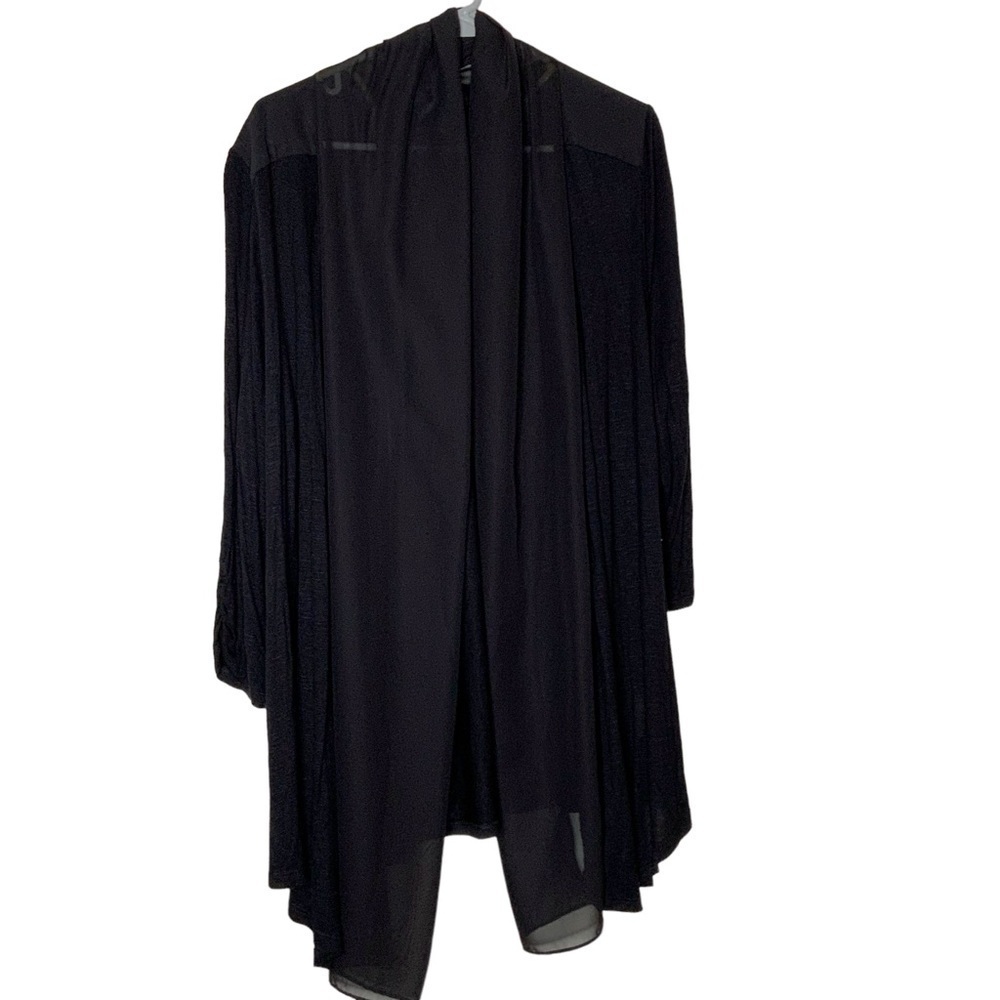 Alyx black cardigan with sheer front. Rayon material. Size 1X